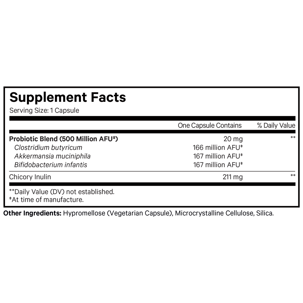 Codeage GLP-1 Probiotic Supplement Facts