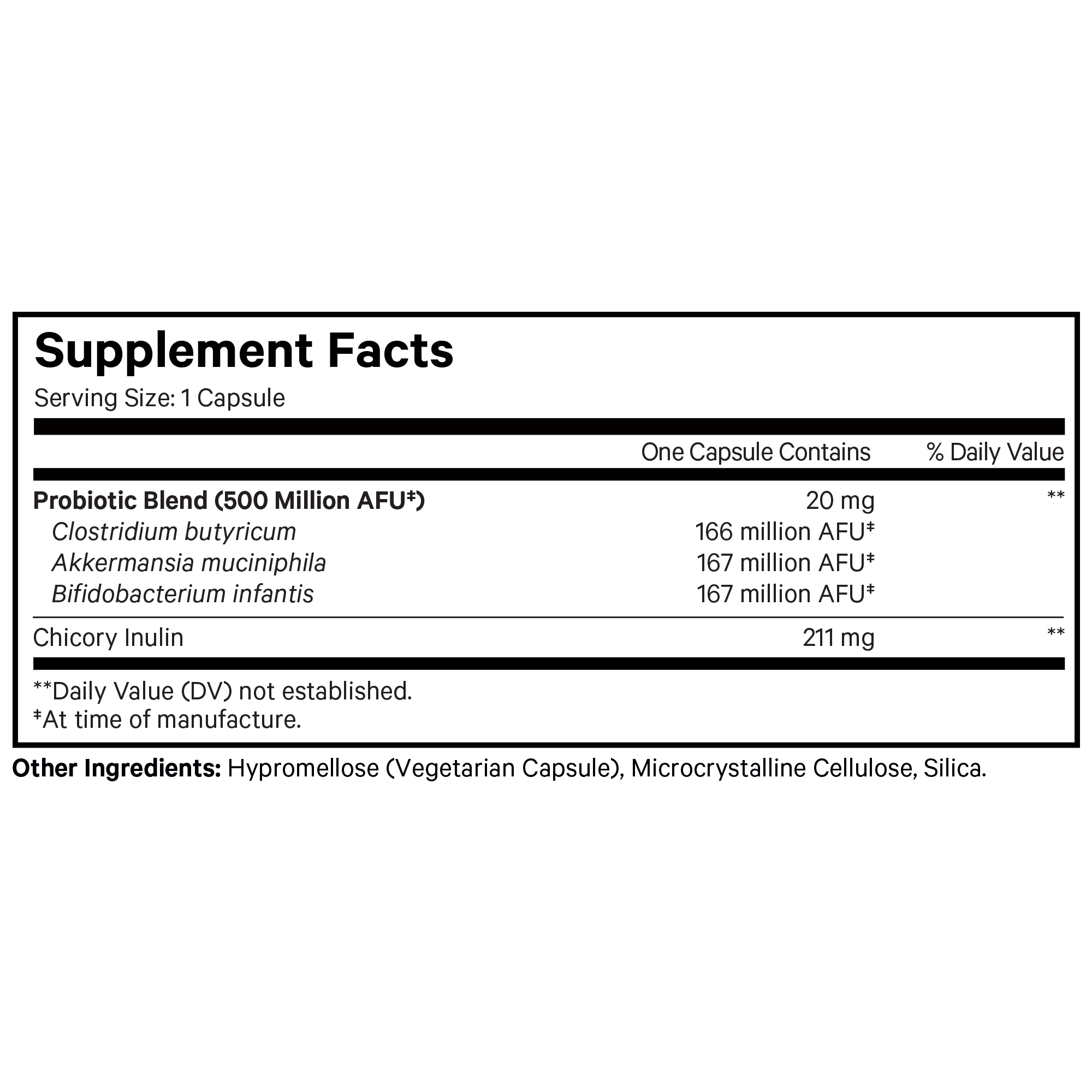 Codeage GLP-1 Probiotic Supplement Facts