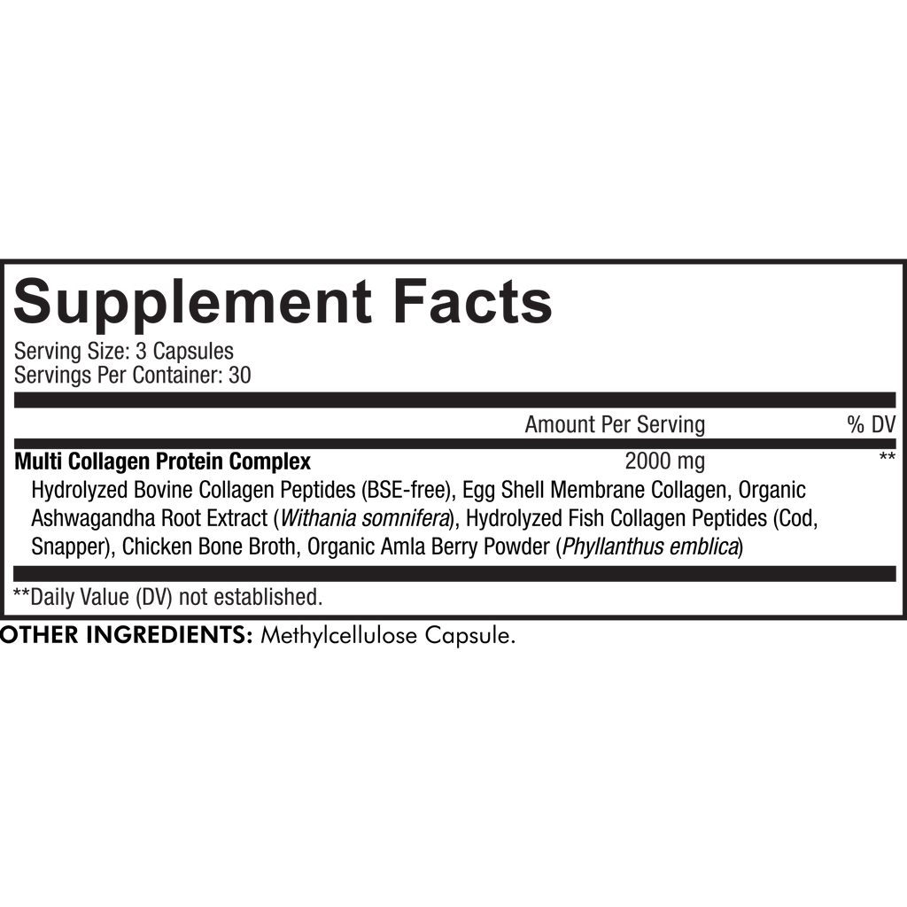 Codeage Multi Collagen Protein Supplement Facts